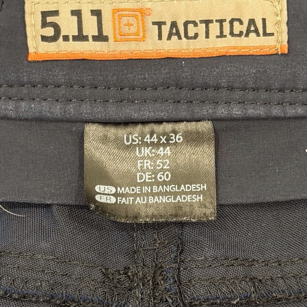 5.11 Tactical Pants Mens 44x36 Black Cargo Work Utility (Fits 42x36) 511 - Picture 5 of 13